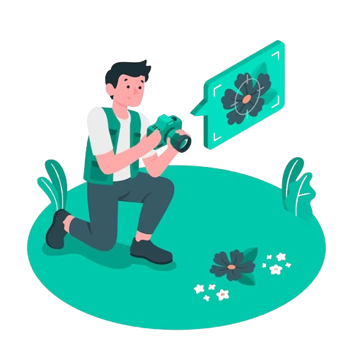 a man holding a camera